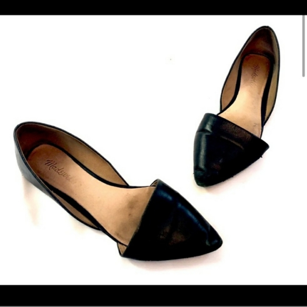 Black Madewell pointed toe flats size 8